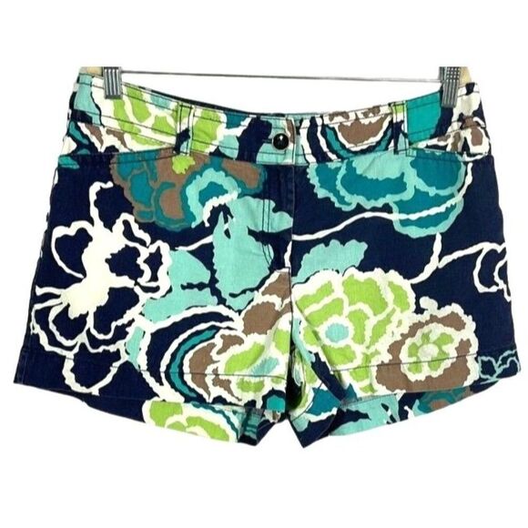 LOFT Outlet Floral Shorts, size 12, 55% Linen, 45% Cotton, has pockets - Picture 1 of 8
